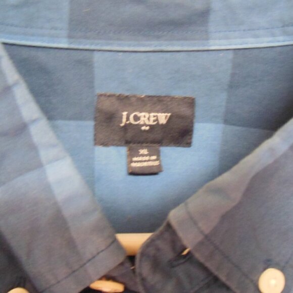 J Crew Factory Blue Check Button Down Shirts - Picture 2 of 3